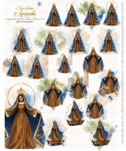 Kit Ilustrações  Nossa Senhora Aparecida 7 - Imagem 4