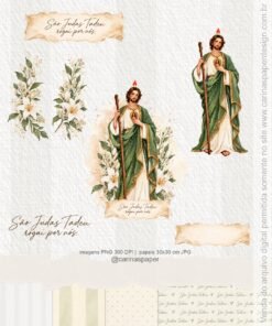 Mini Kit Ilustrações São Judas Tadeu + capas + miolo
