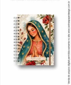 Arquivo Digital COMBO CAPAS A5 Guadalupe 2 Agendas e Cadernos Santos + cartela adesivo - Imagem 3