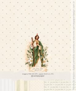 Mini Kit Ilustrações São Judas Tadeu + capas + miolo - Imagem 3