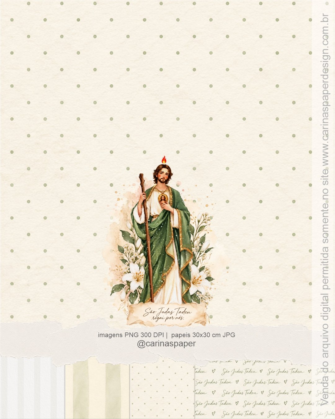 Mini Kit Ilustrações São Judas Tadeu + capas + miolo - Imagem 3