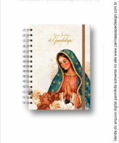 Arquivo Digital COMBO CAPAS A5 Guadalupe 2 Agendas e Cadernos Santos + cartela adesivo - Imagem 4