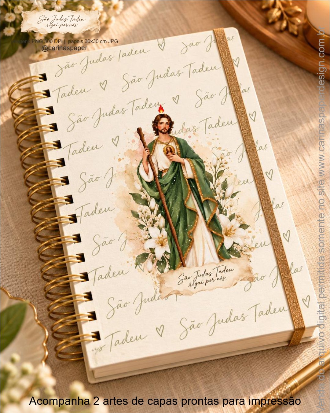 Mini Kit Ilustrações São Judas Tadeu + capas + miolo - Imagem 4