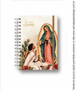 Arquivo Digital COMBO CAPAS A5 Guadalupe 2 Agendas e Cadernos Santos + cartela adesivo - Imagem 5