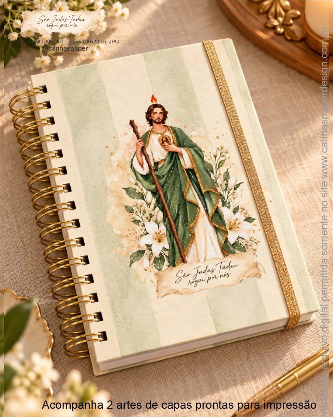 Mini Kit Ilustrações São Judas Tadeu + capas + miolo - Imagem 5