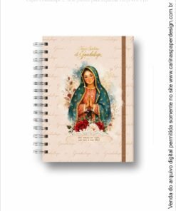 Arquivo Digital COMBO CAPAS A5 Guadalupe 2 Agendas e Cadernos Santos + cartela adesivo - Imagem 6