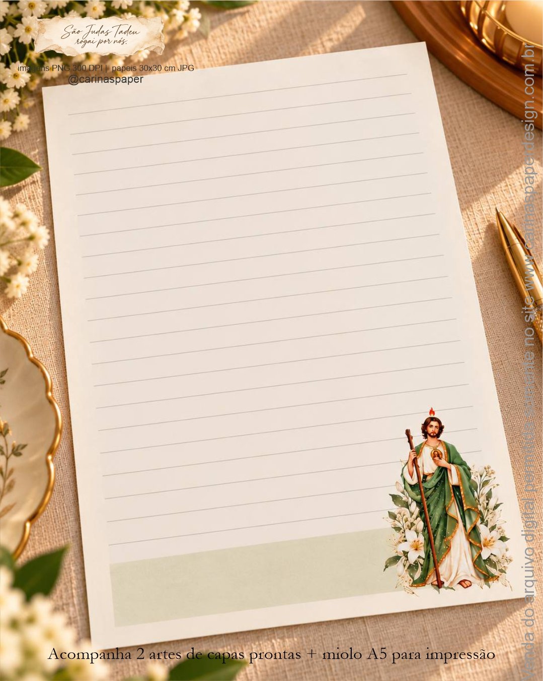 Mini Kit Ilustrações São Judas Tadeu + capas + miolo - Imagem 6