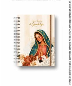 Arquivo Digital COMBO CAPAS A5 Guadalupe 2 Agendas e Cadernos Santos + cartela adesivo - Imagem 9